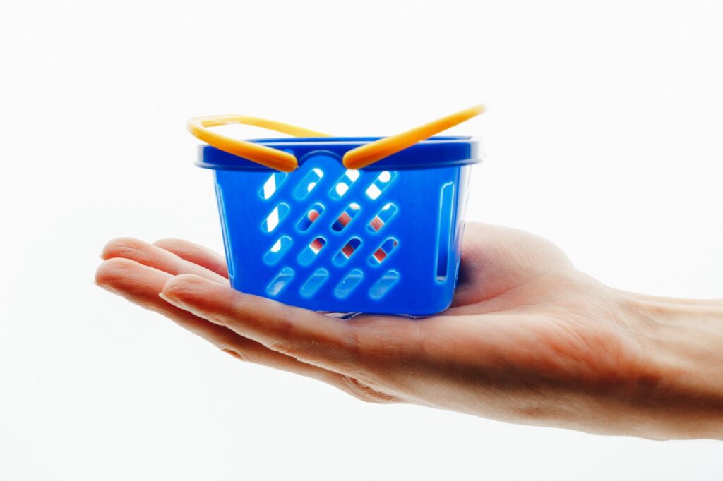 miniature shopping basket