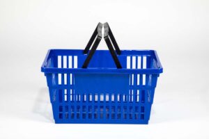large basket dark blue