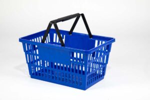 large basket dark blue