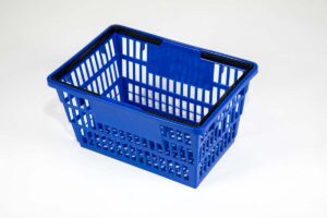 large basket dark blue