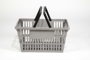 large gray basket