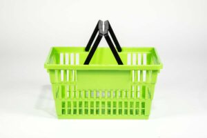 large basket lime green