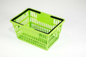 large basket lime green