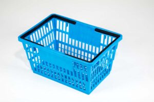 large basket sky blue