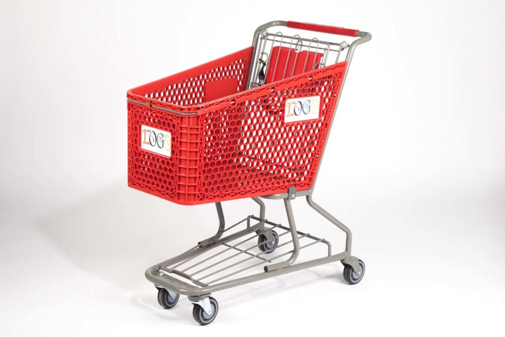 plastic cart red