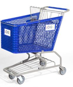 Big blue plastic cart