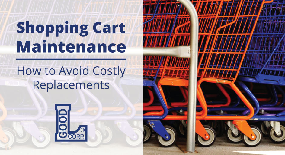 Blue and orange shopping carts.