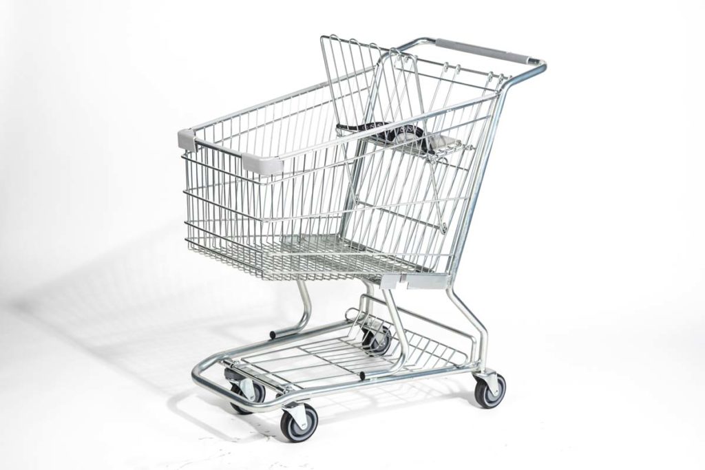 Steel shopping cart