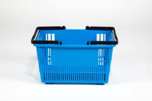 tall basket medium blue