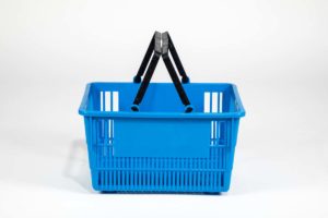 tall basket medium blue