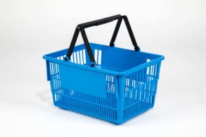 tall basket medium blue