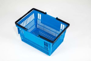 tall basket medium blue