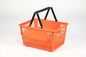 tall basket orange