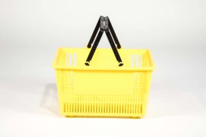 tall basket yellow