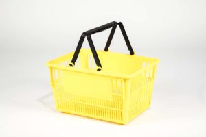 tall basket yellow